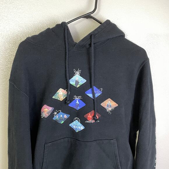 Porter Robinson Second Sky Hoodie Sweatshirt Black Pullover Graphic Spellout - Picture 3 of 9